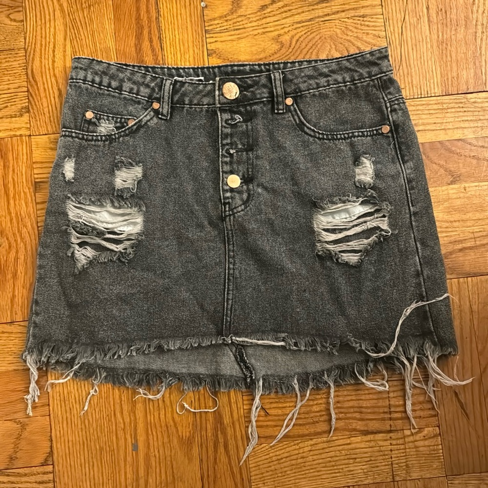 SUPER TRENDY MIXOLOGY DENIM SKIRT